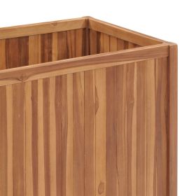 vidaXL Odlingslåda upphöjd 100x50x70 cm massivt teakträ