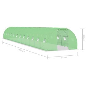 vidaXL Estufa 54 m² 18x3x2 m