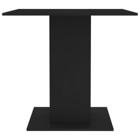 vidaXL Dining Table Black 31.5"x31.5"x29.5" Engineered Wood