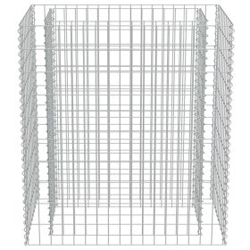 vidaXL Planteringsgabion upphöjd galvaniserat stål 90x50x100 cm