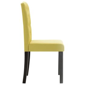 Dining Chairs 4pcs Green Fabric