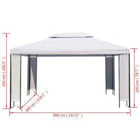 vidaXL Gazebo White 3x4 m