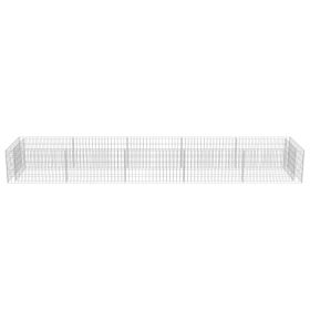 vidaXL Canteiro elevado/cesto gabião 450x90x50 cm aço galvanizado