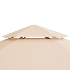 vidaXL Garden Marquee Gazebo Pavilion Tent Hexagonal Beige 323x265 cm