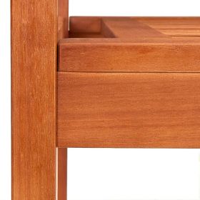 vidaXL 3-Seater Garden Bench 150 cm Solid Eucalyptus Wood