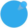Floating Round PE Solar Pool Film 98.4" Blue