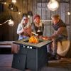 40,000 BTU 28 Inches Propane Gas Fire Pit Table With Cover