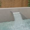 Pool Fountain Silver 17.7"x10.2"x5.1" Stainless Steel