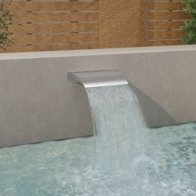 Pool Fountain Silver 17.7"x10.2"x5.1" Stainless Steel