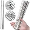 50 reusable 1.3mm thick barbecue skewers and 1 tube of barbecue storage, perfect for outdoor camping, picnicking, barbecuing, birthday party supplies