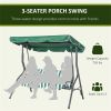 3-Seat Outdoor Porch Swing-Green (Swiship ship)( Prohibited by WalMart )