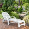 Adjustable Patio Sun Lounger with Weather Resistant Wheels