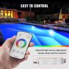 VEVOR 12V LED Pool Light, 10 Inch 40W, RGBW Color Changing Inground Swimming Pool Spa Light Underwater, with 100 FT Cord Remote Control