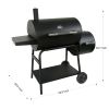 Outdoor barbecue equipment, barbecue carts,28" Offset Steel Charcoal Smoker Grill with Side Firebox, Black, New