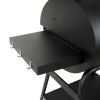 Outdoor barbecue equipment, barbecue carts,28" Offset Steel Charcoal Smoker Grill with Side Firebox, Black, New