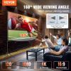 VEVOR Projector Screen with Stand, 120 inch 16:9 4K 1080 HD Outdoor Movie Screen with Stand, Wrinkle-Free Projection Screen with Tripods and Carry Bag