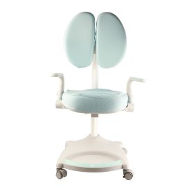Kids Study Chair Adjustable Height Ergonomic Child Learning Armchair for Home SchoolBlue (Color: Blue)