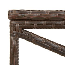 vidaXL Garden Bench 80 cm Poly Rattan Brown (Option: as picture)