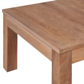 vidaXL Coffee Table Solid Teak Wood with Natural Finish 60x60x40 cm (Option: as picture)
