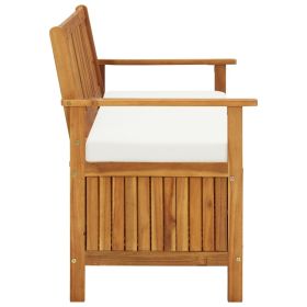 vidaXL Patio Storage Bench Solid Acacia Wood 47.2"x24.8"x33.1" (Option: as picture)