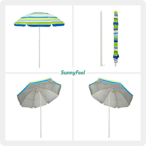 SUNNYFEEL Beach Umbrella 6ft