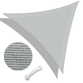 25' x 25' x 25' Triangle Sun Shade Sail/ Cload Gray (Color: as picture)