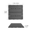 Wood Plastic Composite Deck Tiles Set of 20pcs, Composite Decking Resist Rust, Water, Weather, Indoor&Outdoor, Easy to DIY & Maintain