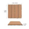 Wood Plastic Composite Deck Tiles Set of 20pcs, Composite Decking Resist Rust, Water, Weather, Indoor&Outdoor, Easy to DIY & Maintain