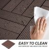 Wood Plastic Composite Deck Tiles Set of 20pcs, Composite Decking Resist Rust, Water, Weather, Indoor&Outdoor, Easy to DIY & Maintain