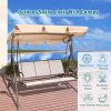 3 Person Patio Swing Seat with Adjustable Canopy for Patio, Garden, Poolside, Balcony