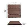 Wood Plastic Composite Deck Tiles Set of 20pcs, Composite Decking Resist Rust, Water, Weather, Indoor&Outdoor, Easy to DIY & Maintain