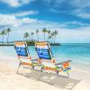 2 Pieces Folding Backpack Beach Chair with Pillow