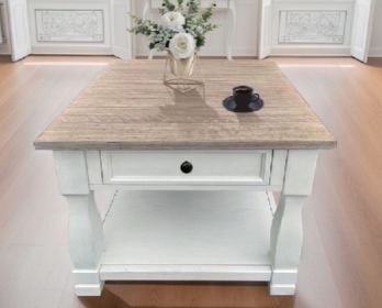 Dark Grey MDF Top And White Oak Drawer Living Room Side Cabinet (Option: ST2004BC)